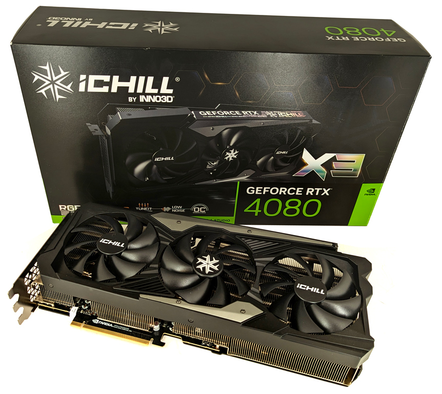 Das Custom-Modell der RTX 4080 von INNO3D zeigte eine souveräne Leistung.