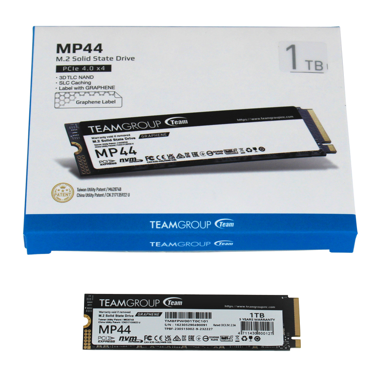 TEAMGROUP MP44 SSD mit 1 TB im Test.