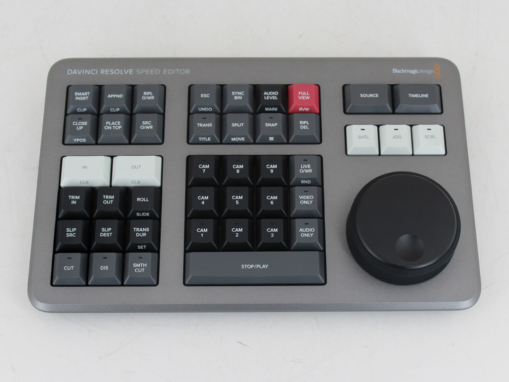 Die Speed Editor Tastatur auf einen Blick.