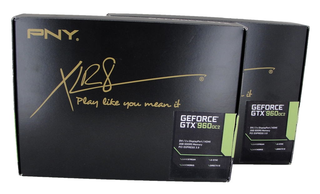 Die Verpackung der PNY GTX 960 XLR8 OC2.