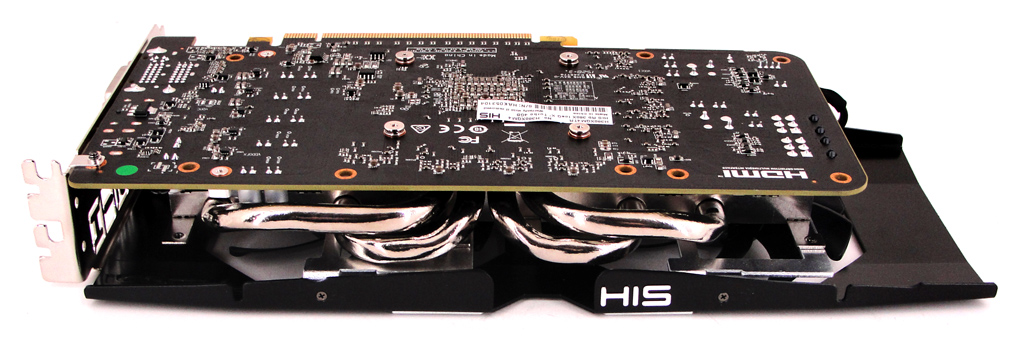 Die HIS R9 380X verzichtet auf eine rückseitige Backplate.