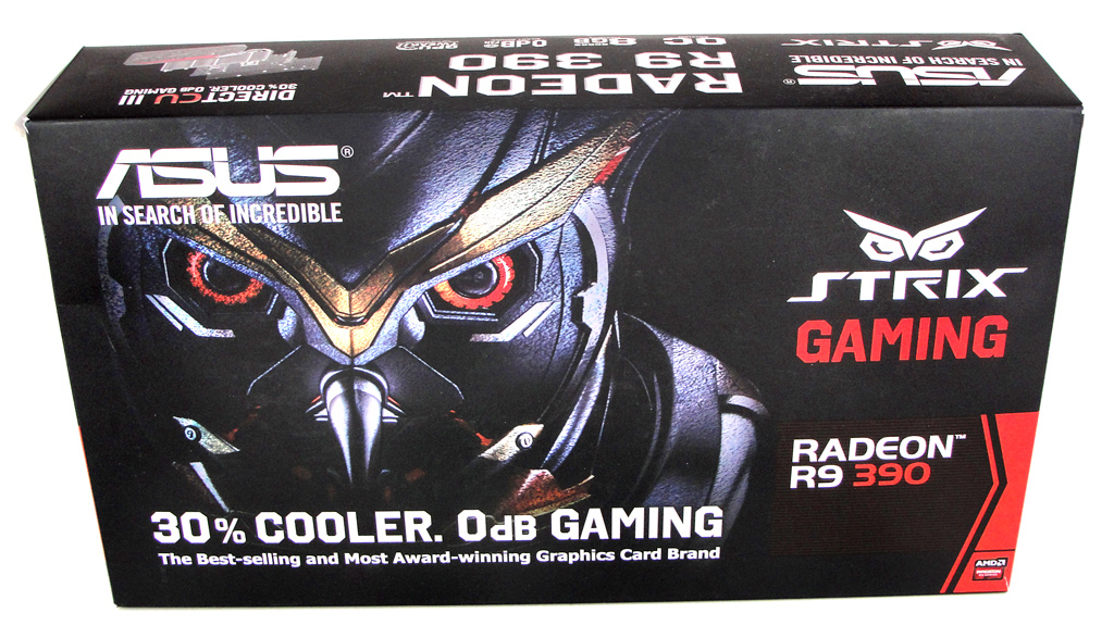 Abgelichtet: Die Verpackung der ASUS STRIX R9 390 OC GAMING.