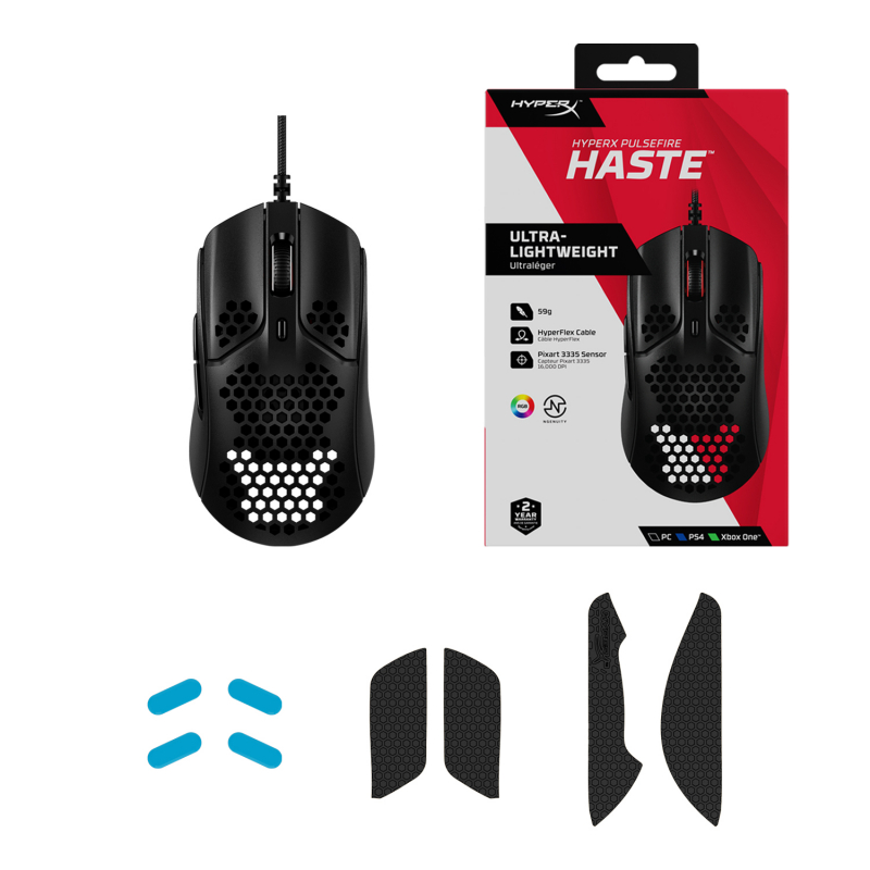 HyperX Pulsefire Haste Lieferumfang (Bildquelle: HyperX)