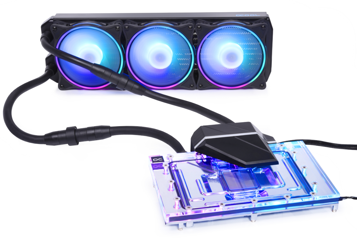 Alphacool Eiswolf 2 AiO für GeForce RTX 4090 Grafikkarten.