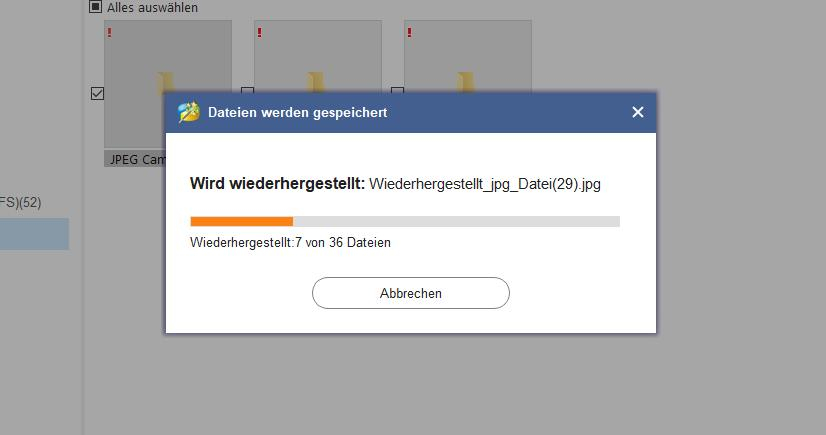 Datenrettung in Partition Wizard