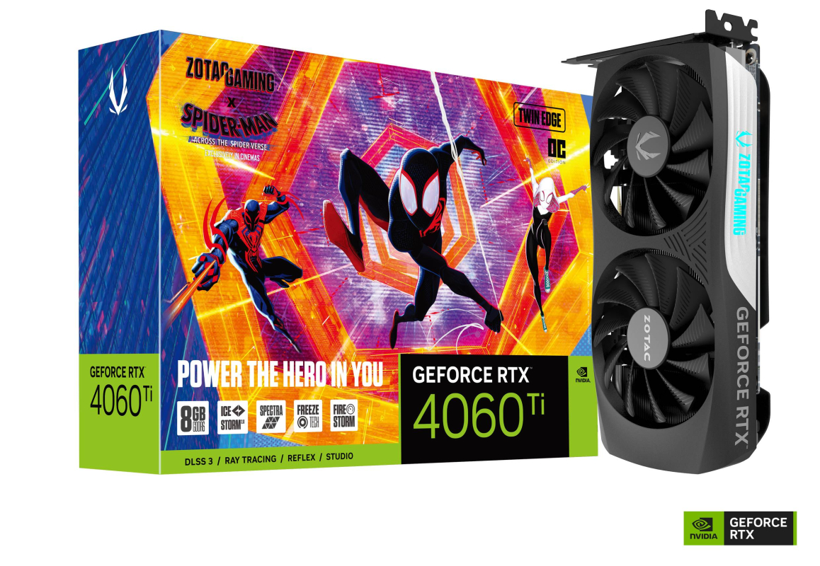 ZOTAC GAMING GeForce RTX 4060 Ti 8GB Twin Edge OC Spider-Man