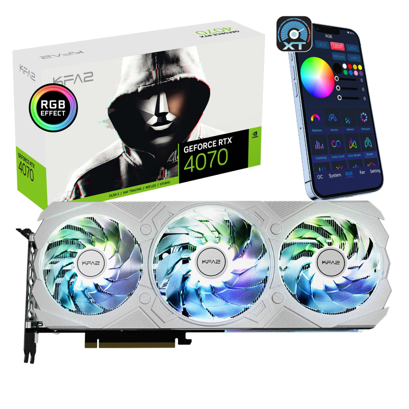 KFA2 GeForce RTX 4070 EX Gamer White 1-Click OC